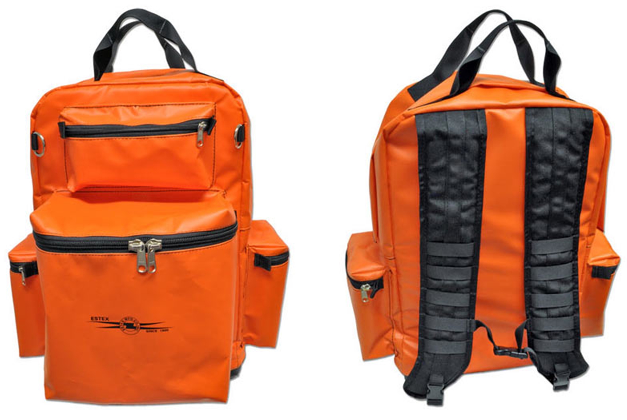 Heavy Duty Orange vinyl Lineman's Backpack