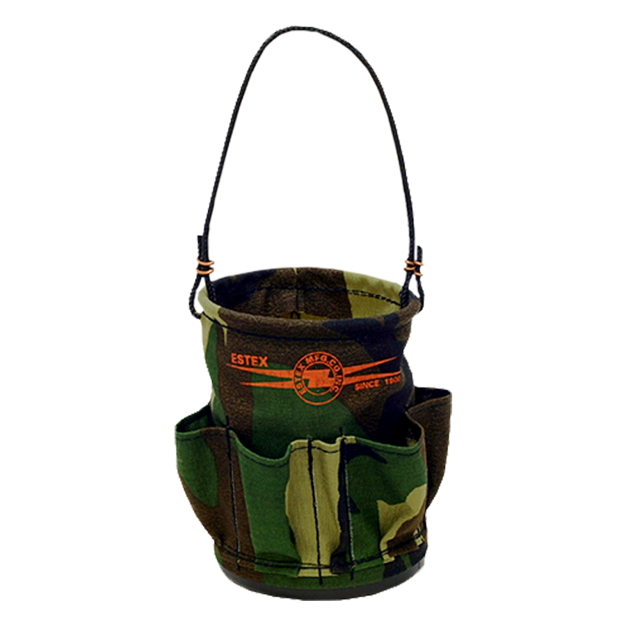 Miniature Tool Bucket W/ Pockets, Forest Camo