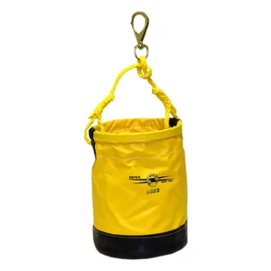 Tool Bucket, 8" x 12" Vinyl, Leather Btm, Snap