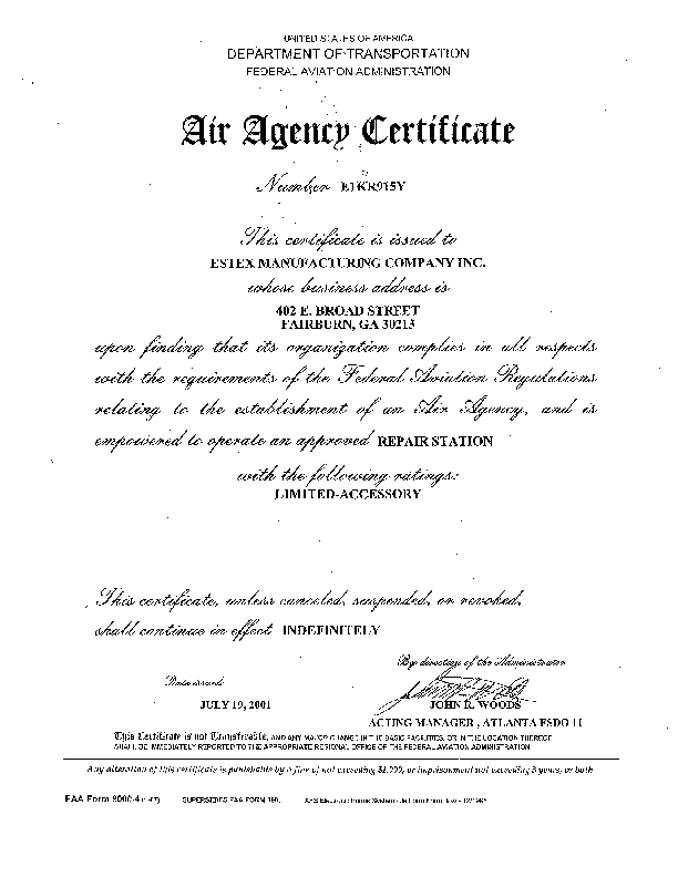 AirAgencyCertificate Cover