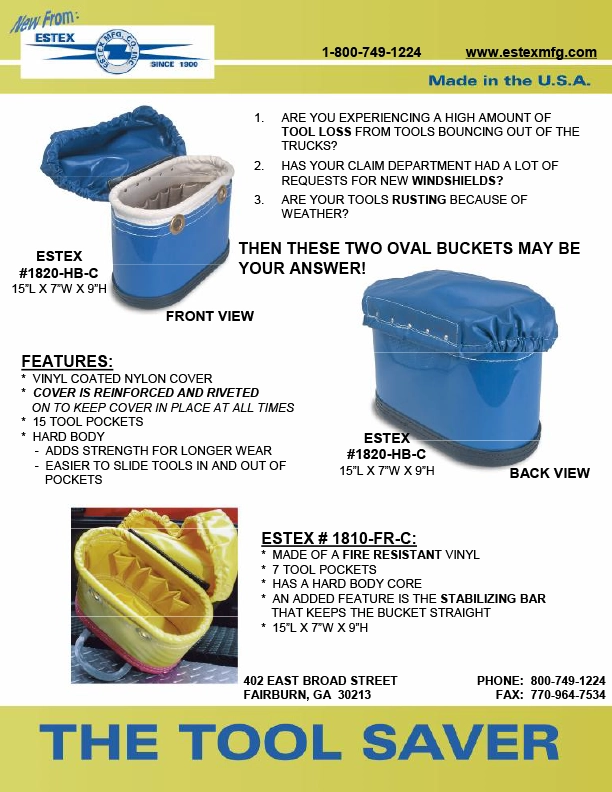 Tool Saver Oval Buckets Cover
