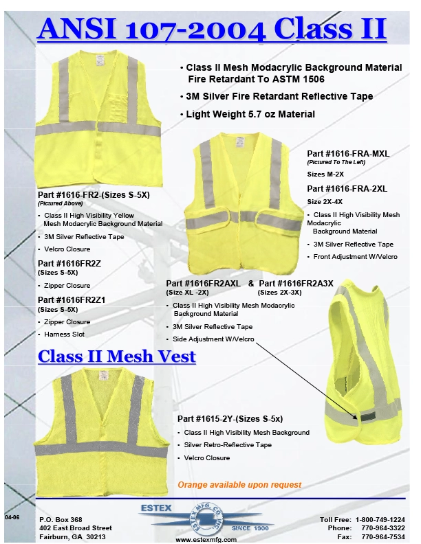 class II Vests 4-21-06_ppt mesh Cover