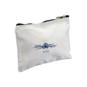 Canvas Pouch with Zipper Closure