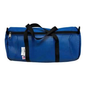 Blue Mesh Duffle Bag With Handles 10"x24"
